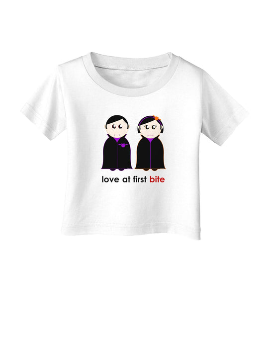 Love at First Bite Vampire Couple Halloween Infant T-Shirt-Infant T-Shirt-TooLoud-White-06-Months-Davson Sales