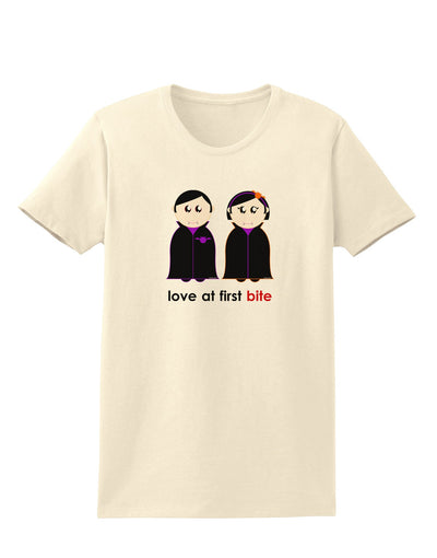 Love at First Bite Vampire Couple Halloween Womens T-Shirt-Womens T-Shirt-TooLoud-Natural-X-Small-Davson Sales