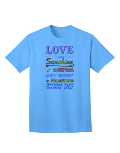 Love is like Sunshine - Inspirational Quote Adult T-Shirt Collection-Mens T-shirts-TooLoud-Aquatic-Blue-Small-Davson Sales