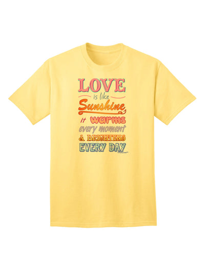 Love is like Sunshine - Inspirational Quote Adult T-Shirt Collection-Mens T-shirts-TooLoud-Yellow-Small-Davson Sales