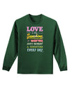 Love is like Sunshine - Quote Adult Long Sleeve Dark T-Shirt-TooLoud-Dark-Green-Small-Davson Sales