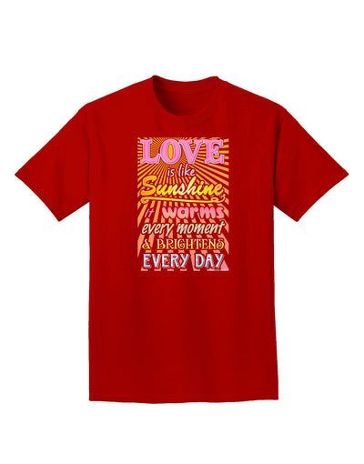 Love is like Sunshine - Sunburst Adult Dark T-Shirt-Mens T-Shirt-TooLoud-Red-Small-Davson Sales