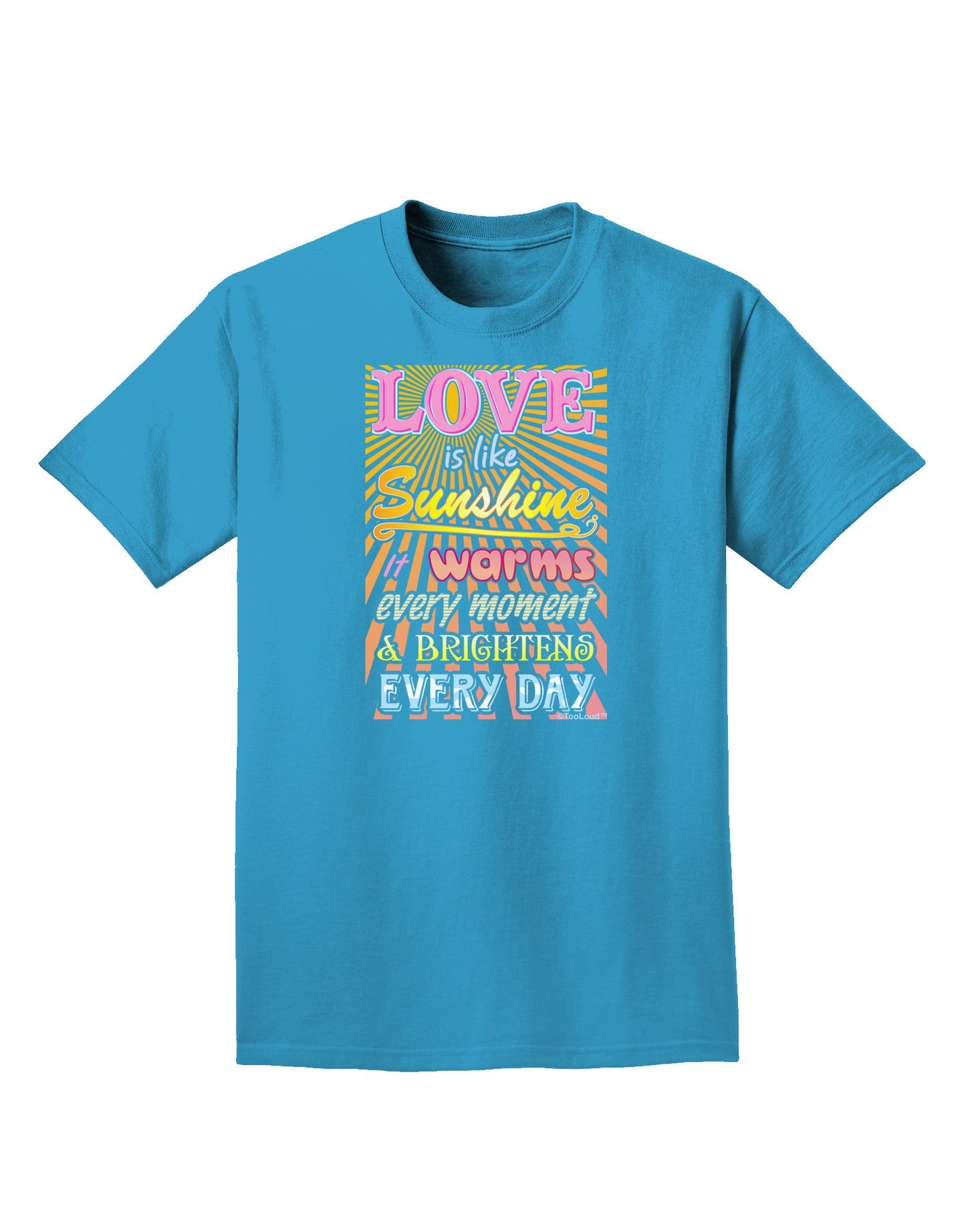 Love is like Sunshine - Sunburst Adult Dark T-Shirt-Mens T-Shirt-TooLoud-Turquoise-Small-Davson Sales