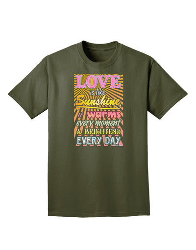 Love is like Sunshine - Sunburst Adult Dark T-Shirt-Mens T-Shirt-TooLoud-Military-Green-Small-Davson Sales