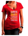 Love is like Sunshine - Sunburst Juniors V-Neck Dark T-Shirt-Womens V-Neck T-Shirts-TooLoud-Red-Juniors Fitted Small-Davson Sales