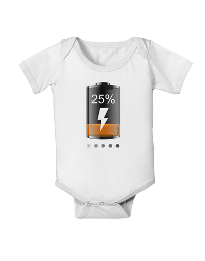 Low Energy 25 Percent Baby Romper Bodysuit-Baby Romper-TooLoud-White-06-Months-Davson Sales