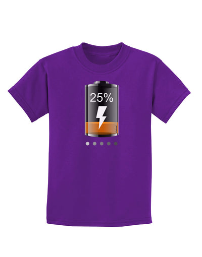 Low Energy 25 Percent Childrens Dark T-Shirt-Childrens T-Shirt-TooLoud-Purple-X-Small-Davson Sales