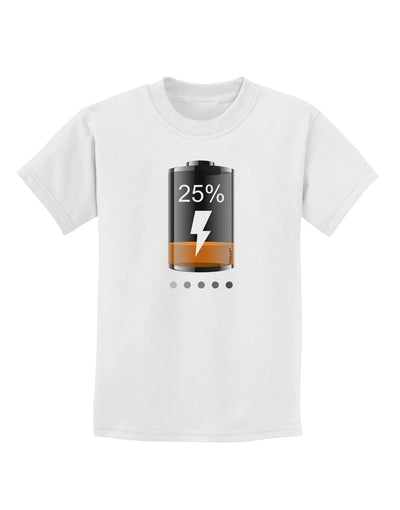 Low Energy 25 Percent Childrens T-Shirt-Childrens T-Shirt-TooLoud-White-X-Small-Davson Sales