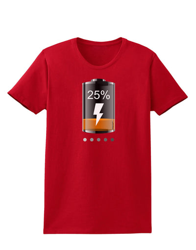 Low Energy 25 Percent Womens Dark T-Shirt-TooLoud-Red-X-Small-Davson Sales