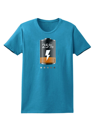 Low Energy 25 Percent Womens Dark T-Shirt-TooLoud-Turquoise-X-Small-Davson Sales