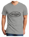 Lucille Slugger Logo Adult V-Neck T-shirt by TooLoud-Mens V-Neck T-Shirt-TooLoud-HeatherGray-Small-Davson Sales