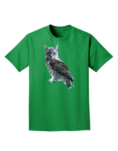 Lucky Cat Owl Adult Dark T-Shirt-Mens T-Shirt-TooLoud-Kelly-Green-Small-Davson Sales