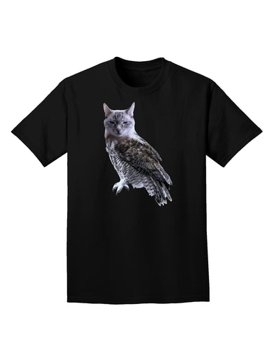 Lucky Cat Owl Adult Dark T-Shirt-Mens T-Shirt-TooLoud-Black-Small-Davson Sales