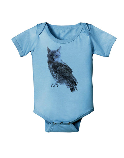 Lucky Cat Owl Baby Romper Bodysuit-Baby Romper-TooLoud-LightBlue-06-Months-Davson Sales