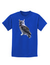 Lucky Cat Owl Childrens Dark T-Shirt-Childrens T-Shirt-TooLoud-Royal-Blue-X-Small-Davson Sales