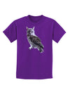 Lucky Cat Owl Childrens Dark T-Shirt-Childrens T-Shirt-TooLoud-Purple-X-Small-Davson Sales