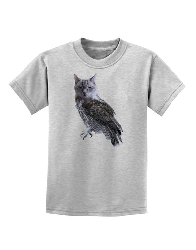 Lucky Cat Owl Childrens T-Shirt-Childrens T-Shirt-TooLoud-AshGray-X-Small-Davson Sales