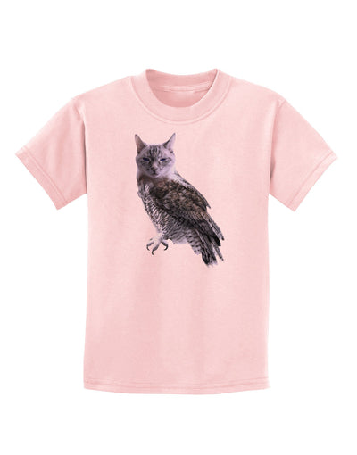 Lucky Cat Owl Childrens T-Shirt-Childrens T-Shirt-TooLoud-PalePink-X-Small-Davson Sales