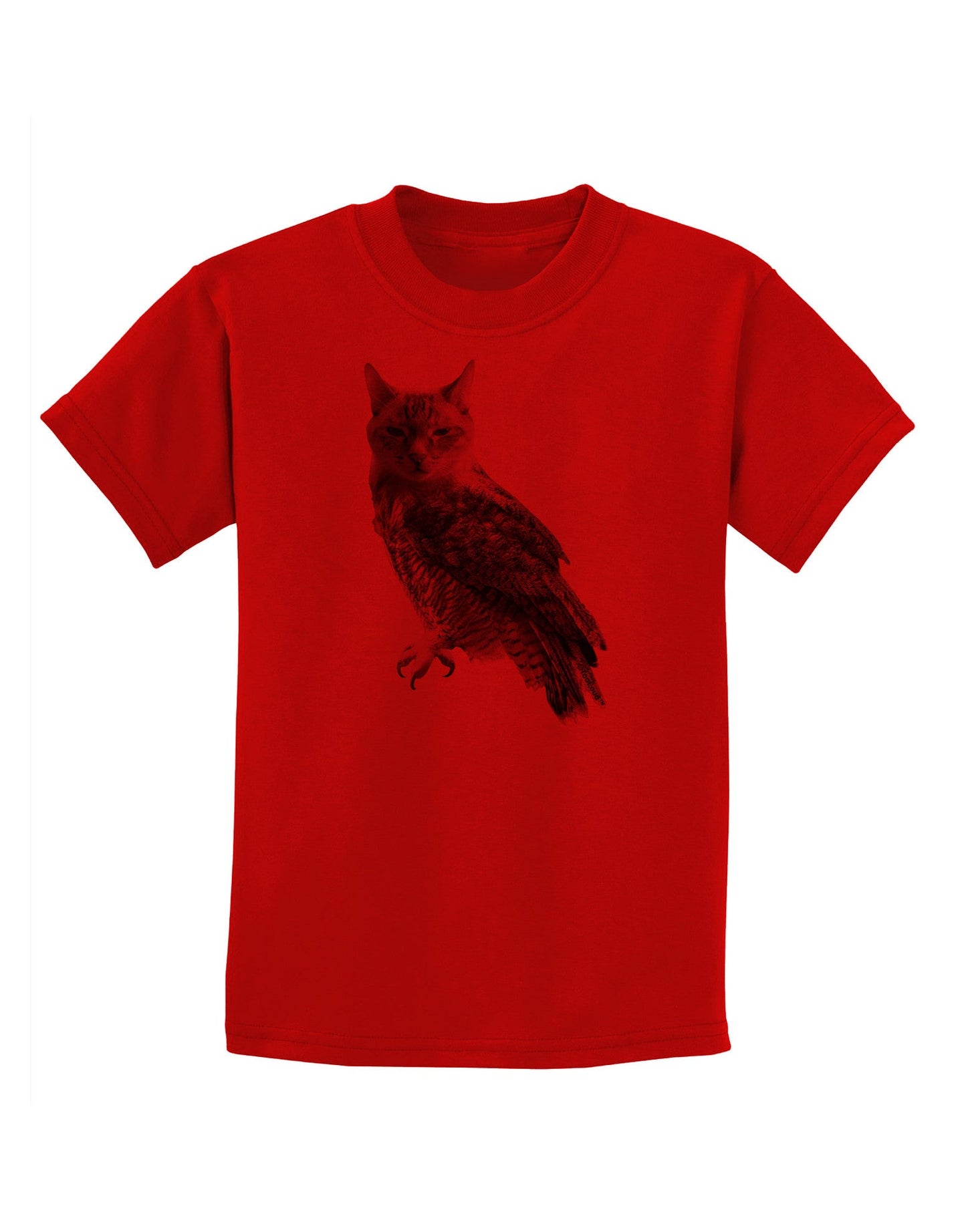 Lucky Cat Owl Childrens T-Shirt-Childrens T-Shirt-TooLoud-Red-X-Small-Davson Sales