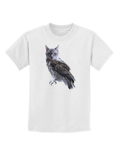 Lucky Cat Owl Childrens T-Shirt-Childrens T-Shirt-TooLoud-White-X-Small-Davson Sales