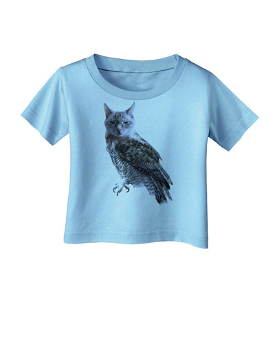 Lucky Cat Owl Infant T-Shirt-Infant T-Shirt-TooLoud-Aquatic-Blue-06-Months-Davson Sales
