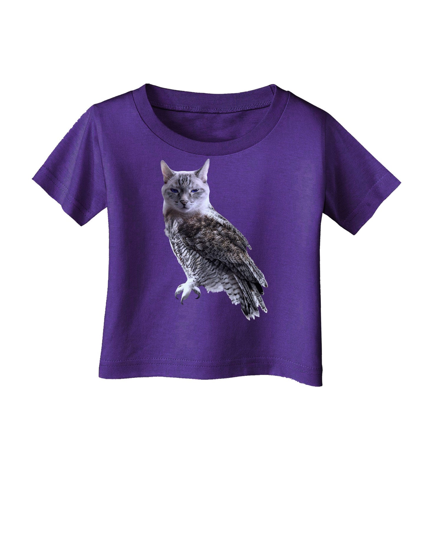 Lucky Cat Owl Infant T-Shirt Dark-Infant T-Shirt-TooLoud-Purple-06-Months-Davson Sales