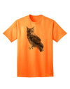 Lucky Cat Owl Premium Adult T-Shirt - Exclusively for Trendsetters-Mens T-shirts-TooLoud-Neon-Orange-Small-Davson Sales