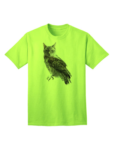 Lucky Cat Owl Premium Adult T-Shirt - Exclusively for Trendsetters-Mens T-shirts-TooLoud-Neon-Green-Small-Davson Sales