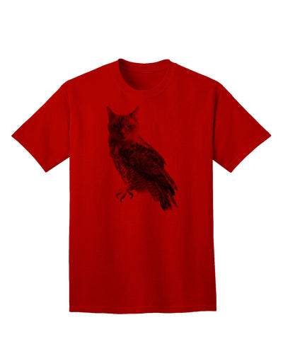 Lucky Cat Owl Premium Adult T-Shirt - Exclusively for Trendsetters-Mens T-shirts-TooLoud-Red-Small-Davson Sales