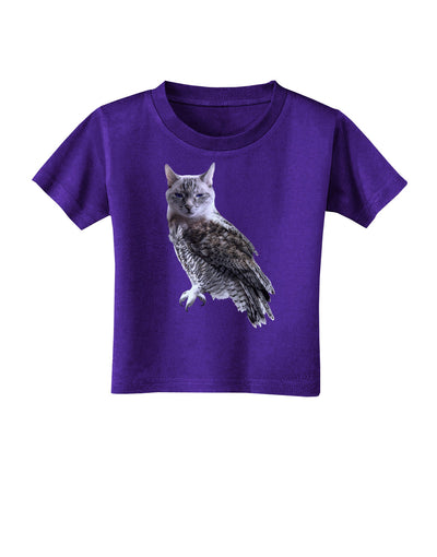 Lucky Cat Owl Toddler T-Shirt Dark-Toddler T-Shirt-TooLoud-Purple-2T-Davson Sales