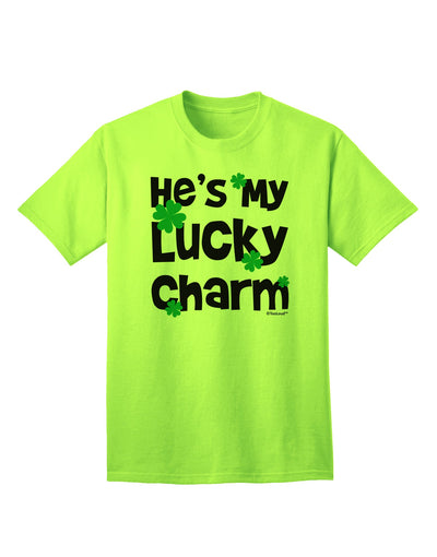 Lucky Charms Unite - Coordinated Couples Design Adult T-Shirt by TooLoud-Mens T-shirts-TooLoud-Neon-Green-Small-Davson Sales