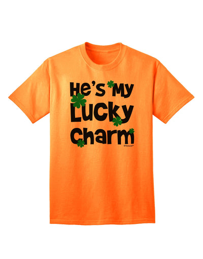 Lucky Charms Unite - Coordinated Couples Design Adult T-Shirt by TooLoud-Mens T-shirts-TooLoud-Neon-Orange-Small-Davson Sales