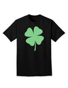 Lucky Four Leaf Clover St Patricks Day Adult Dark T-Shirt-Mens T-Shirt-TooLoud-Black-Small-Davson Sales