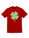 Lucky Four Leaf Clover St Patricks Day Adult Dark T-Shirt-Mens T-Shirt-TooLoud-Red-Small-Davson Sales