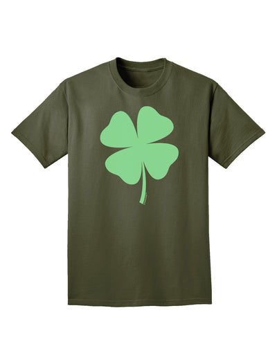 Lucky Four Leaf Clover St Patricks Day Adult Dark T-Shirt-Mens T-Shirt-TooLoud-Military-Green-Small-Davson Sales