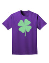 Lucky Four Leaf Clover St Patricks Day Adult Dark T-Shirt-Mens T-Shirt-TooLoud-Purple-Small-Davson Sales