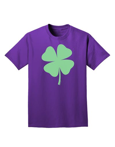 Lucky Four Leaf Clover St Patricks Day Adult Dark T-Shirt-Mens T-Shirt-TooLoud-Purple-Small-Davson Sales