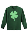 Lucky Four Leaf Clover St Patricks Day Adult Long Sleeve Dark T-Shirt-TooLoud-Dark-Green-Small-Davson Sales