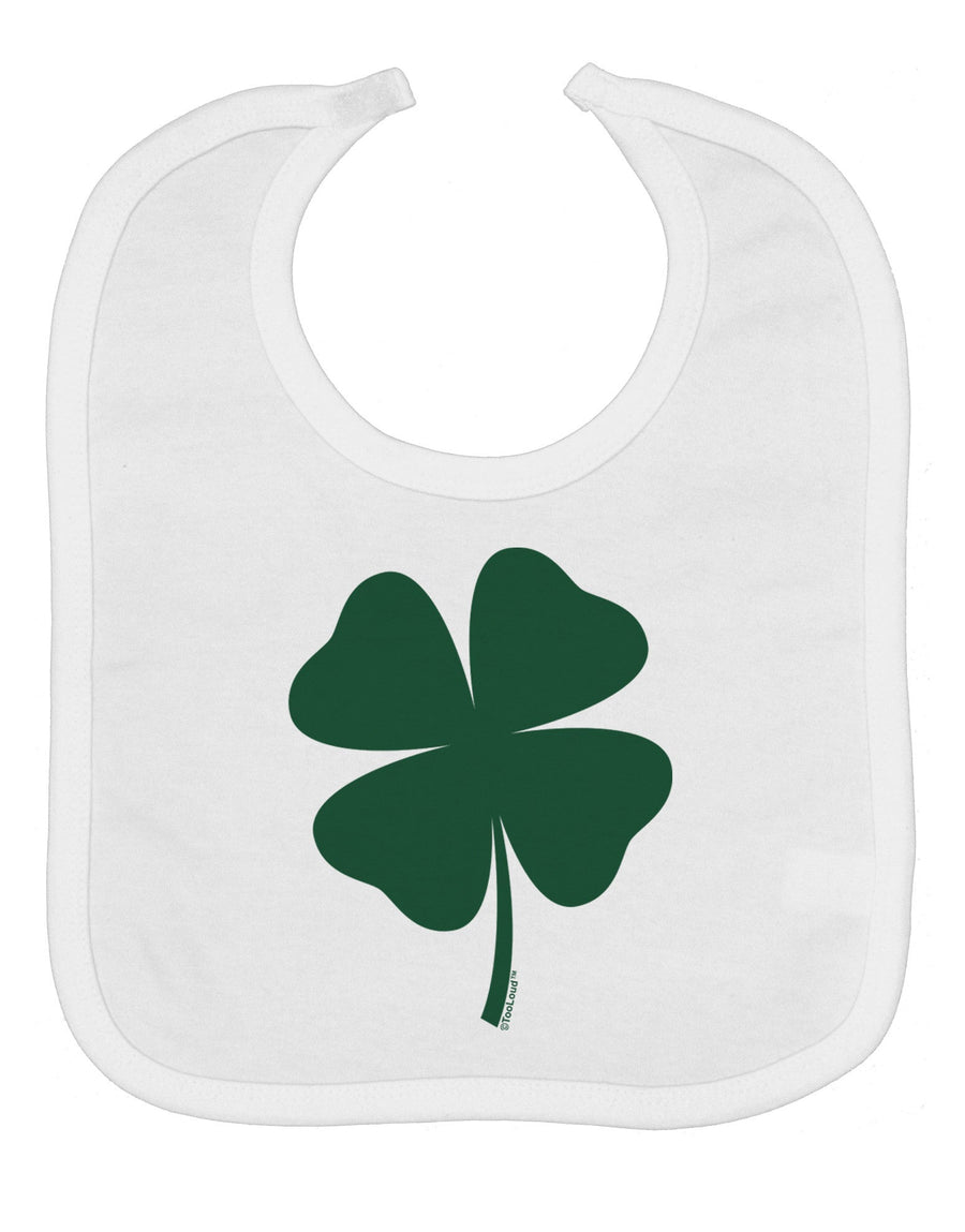 Lucky Four Leaf Clover St Patricks Day Baby Bib