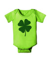 Lucky Four Leaf Clover St Patricks Day Baby Romper Bodysuit-Baby Romper-TooLoud-Lime-Green-06-Months-Davson Sales