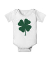 Lucky Four Leaf Clover St Patricks Day Baby Romper Bodysuit-Baby Romper-TooLoud-White-06-Months-Davson Sales