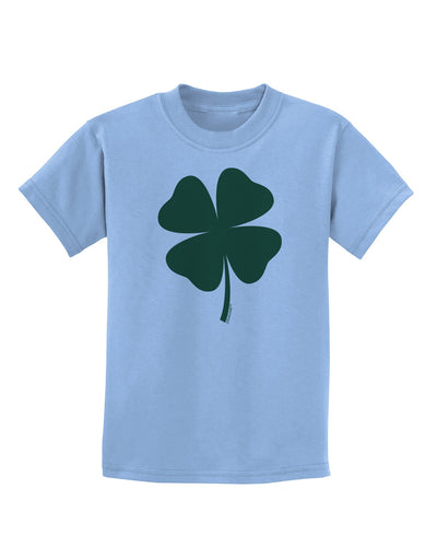 Lucky Four Leaf Clover St Patricks Day Childrens T-Shirt-Childrens T-Shirt-TooLoud-Light-Blue-X-Small-Davson Sales