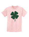 Lucky Four Leaf Clover St Patricks Day Childrens T-Shirt-Childrens T-Shirt-TooLoud-PalePink-X-Small-Davson Sales