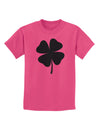 Lucky Four Leaf Clover St Patricks Day Childrens T-Shirt-Childrens T-Shirt-TooLoud-Sangria-X-Small-Davson Sales