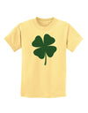 Lucky Four Leaf Clover St Patricks Day Childrens T-Shirt-Childrens T-Shirt-TooLoud-Daffodil-Yellow-X-Small-Davson Sales