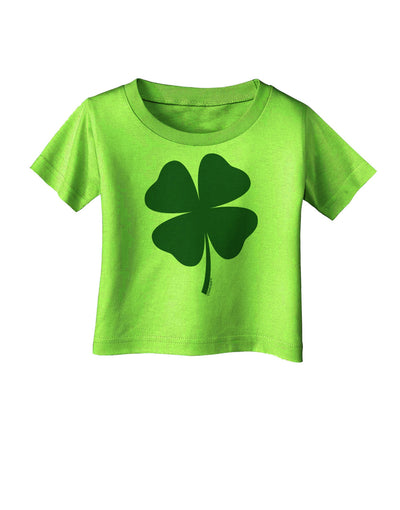 Lucky Four Leaf Clover St Patricks Day Infant T-Shirt-Infant T-Shirt-TooLoud-Lime-Green-06-Months-Davson Sales