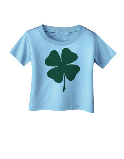 Lucky Four Leaf Clover St Patricks Day Infant T-Shirt-Infant T-Shirt-TooLoud-Aquatic-Blue-06-Months-Davson Sales