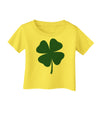 Lucky Four Leaf Clover St Patricks Day Infant T-Shirt-Infant T-Shirt-TooLoud-Yellow-06-Months-Davson Sales