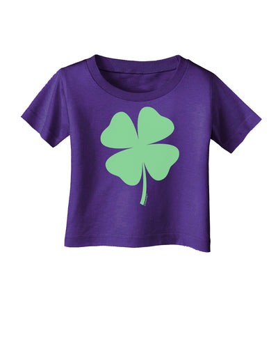 Lucky Four Leaf Clover St Patricks Day Infant T-Shirt Dark-Infant T-Shirt-TooLoud-Purple-06-Months-Davson Sales