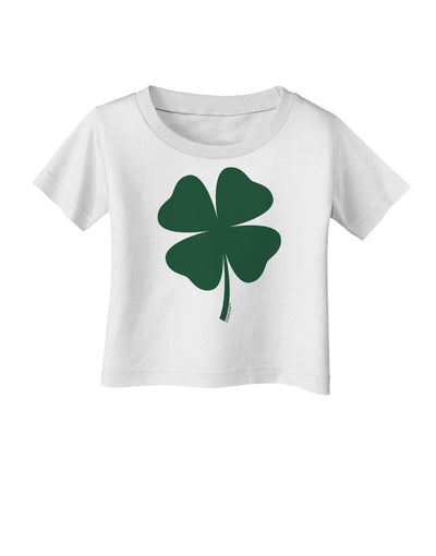 Lucky Four Leaf Clover St Patricks Day Infant T-Shirt-Infant T-Shirt-TooLoud-White-06-Months-Davson Sales